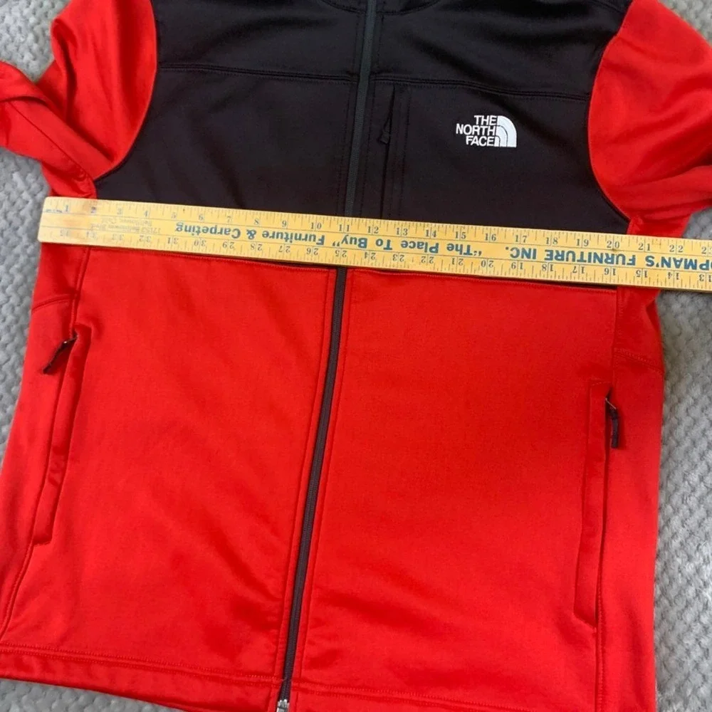 The North Face Mens Large Full Zip Performance Jacket Red Black NF0A4P8S